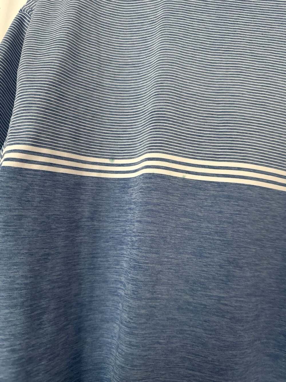 Peter Millar Crown Crafted Performance Polo Blue Striped Texture Shirt - Picture 8 of 8